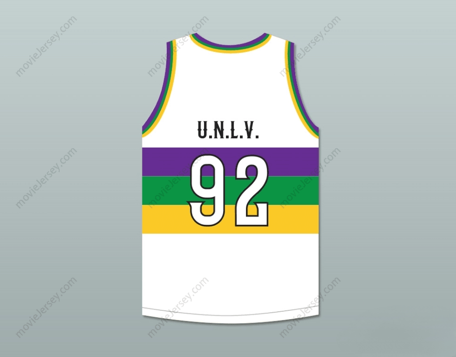 CUSTOM ANY Name Number U.N.L.V. 92 NOLA BOUNCE WHITE BASKETBALL JERSEY Top Stitched S-6XL