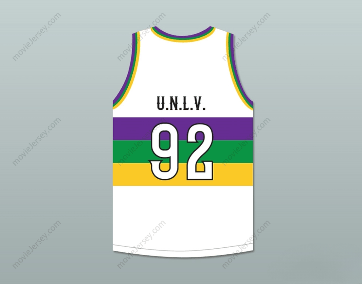 CUSTOM ANY Name Number U.N.L.V. 92 NOLA BOUNCE WHITE BASKETBALL JERSEY Top Stitched S-6XL