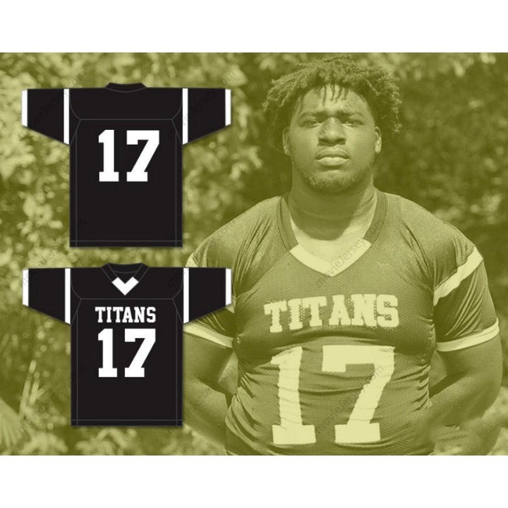 CUSTOM ANY Name Number DEVONTE WYATT 17 TOWERS HIGH SCHOOL TITANS Football Jersey Top Stitched S-6XL