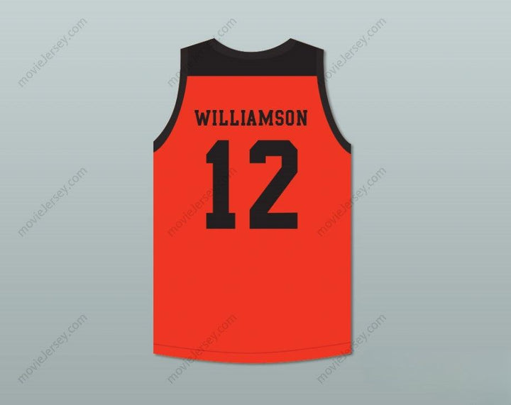 CUSTOM ANY Name Number ZION WILLIAMSON 12 GAME ELITE ORANGE BASKETBALL JERSEY 2 Top Stitched S-6XL