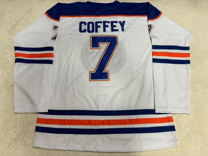 Custom Any Name Number PAUL COFFEY 7 EDMONTON OILERS WHITE HOCKEY JERSEY Top Stitched S-6XL