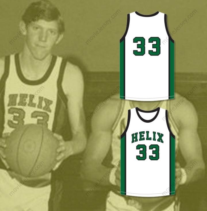 CUSTOM ANY Name Number BILL WALTON 33 HELIX HIGH SCHOOL SCOTTIES WHITE BASKETBALL JERSEY 1 Top Stitched S-6XL