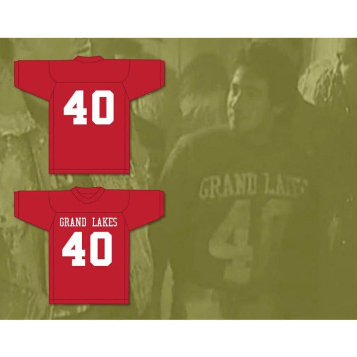 CUSTOM ANY Name Number GRAND LAKES 40 UNIVERSITY HOOTERS RED FOOTBALL JERSEY BACK TO SCHOOL Top Stitched S-6XL