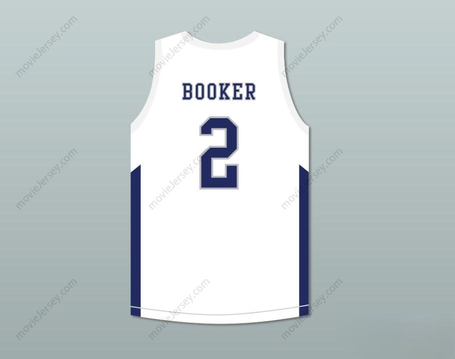CUSTOM ANY Name Number DEVIN BOOKER 2 MOSS POINT HIGH SCHOOL WHITE BASKETBALL JERSEY Top Stitched S-6XL