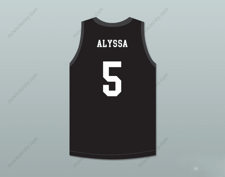 CUSTOM ANY Name Number ALYSSA 5 MAMBA BALLERS BLACK BASKETBALL JERSEY Top Stitched S-6XL