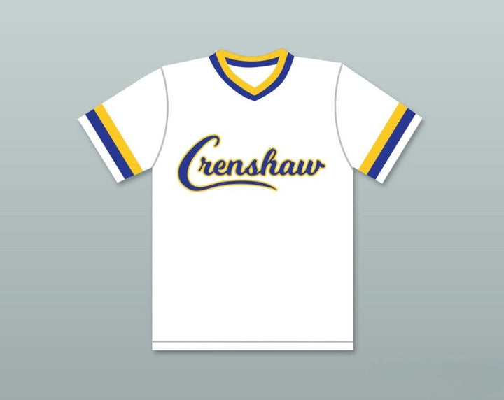 Custom Any Name Number NIPSEY HUSSLE 33 CRENSHAW HIGH SCHOOL WHITE BASEBALL JERSEY Top Stitched S-6XL