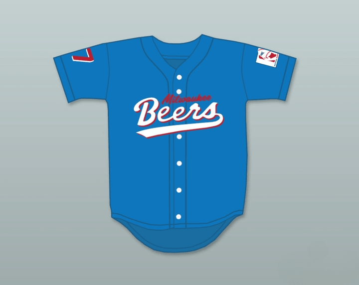 Custom Any Name Number DOUG REMER 17  BEERS DELUXE BASEKETBALL BLUE BASEBALL JERSEY Top Stitched S-6XL