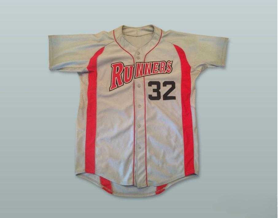 Custom Any Name Number RUNNERS 32 GRAY BASEBALL JERSEY Top Stitched S-6XL