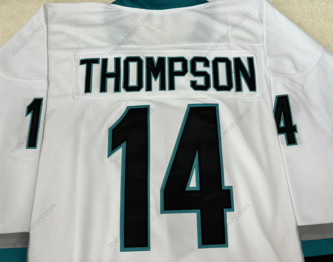 Custom Any Name Number THE LANSING ICE WOLVES DEREK THOMPSON 14 MINOR LEAGUE HOCKEY JERSEY Stitched Top Stitched S-6XL