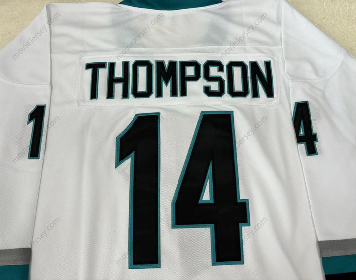 Custom Any Name Number THE LANSING ICE WOLVES DEREK THOMPSON 14 MINOR LEAGUE HOCKEY JERSEY Stitched Top Stitched S-6XL