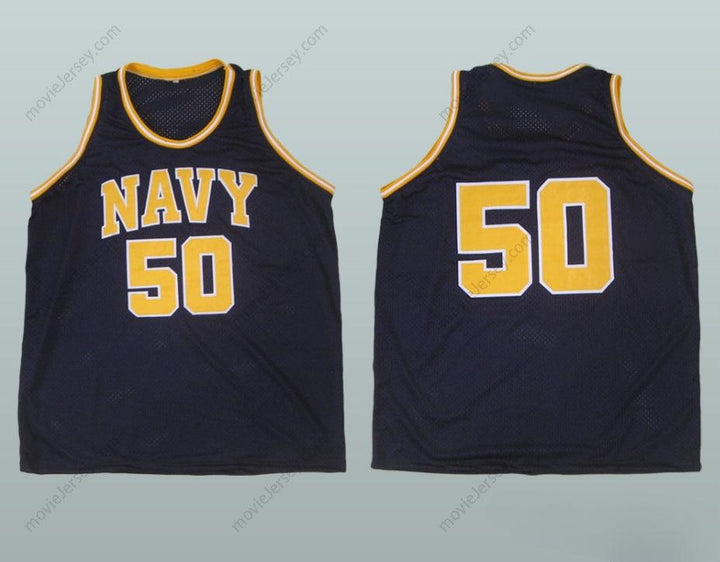 CUSTOM ANY Name Number DAVID ROBINSON 50 NAVY BASKETBALL JERSEY Top Stitched S-6XL