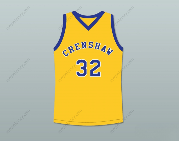 CUSTOM ANY Name Number MONICA WRIGHT 32 CRENSHAW HIGH SCHOOL YELLOW BASKETBALL JERSEY LOVE AND BASKETBALL Top Stitched S-6XL