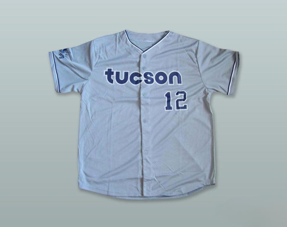 Custom Any Name Number PADRES 12 GRAY BUTTON DOWN BASEBALL JERSEY Top Stitched S-6XL