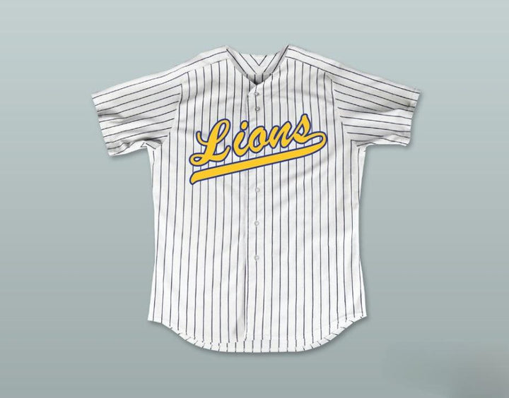Custom Any Name Number AARON JUDGE 19 LINDEN HIGH SCHOOL LIONS WHITE PINSTRIPED BASEBALL JERSEY 1 Top Stitched S-6XL