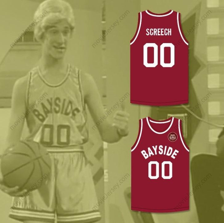 CUSTOM ANY Name Number SAVED BY THE BELL SCREECH 00 BAYSIDE TIGERS AWAY BASKETBALL JERSEY INCLUDES TIGER PATCH Top Stitched S-6XL