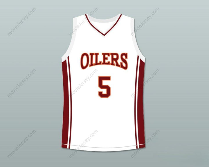 CUSTOM ANY Name Number CHANNING TATUM JASON LYLE 5 RICHMOND OILERS AWAY BASKETBALL JERSEY COACH CARTER Top Stitched S-6XL