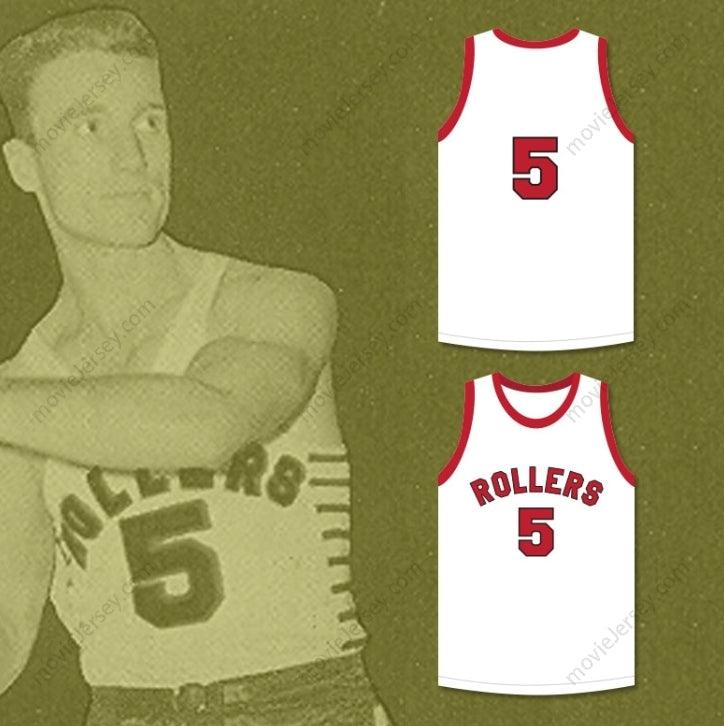 CUSTOM ANY Name Number KENNY SAILORS 5 PROVIDENCE STEAMROLLERS WHITE BASKETBALL JERSEY 3 Top Stitched S-6XL