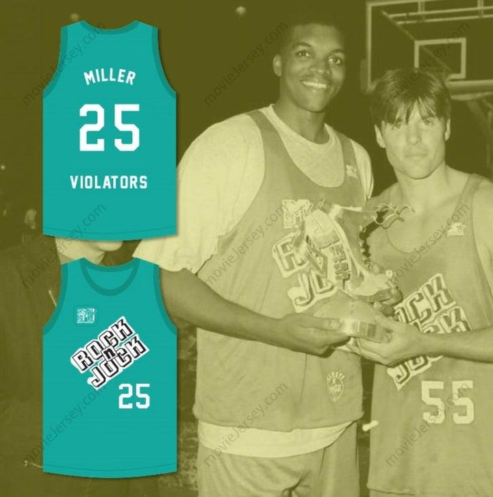 CUSTOM ANY Name Number OLIVER MILLER 25 VIOLATORS BASKETBALL JERSEY 3RD ANNUAL ROCK N' JOCK B-BALL JAM 1993 Top Stitched S-6XL