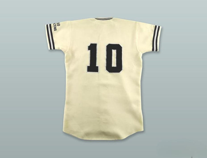 Custom Any Name Number M. YAJIMA 10 GAKUSHUIN LIGHT CREAM BUTTON DOWN BASEBALL JERSEY Top Stitched S-6XL