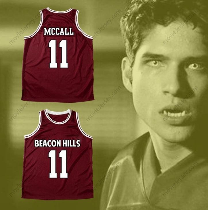 CUSTOM ANY Name Number SCOTT MCCALL 11 BEACON HILLS BASKETBALL JERSEY TEEN WOLF Top Stitched S-6XL