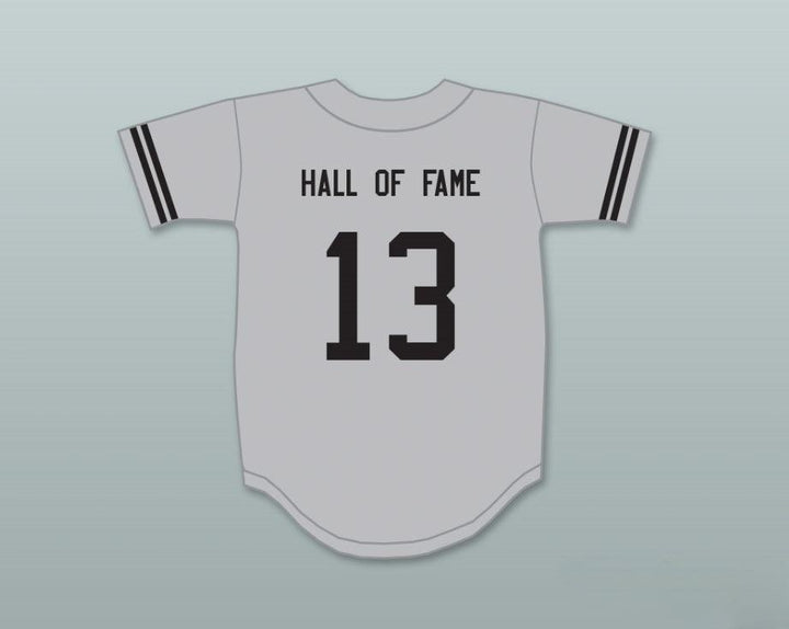 Custom Any Name Number HALL OF FAME 13 GRAY BASEBALL JERSEY Top Stitched S-6XL