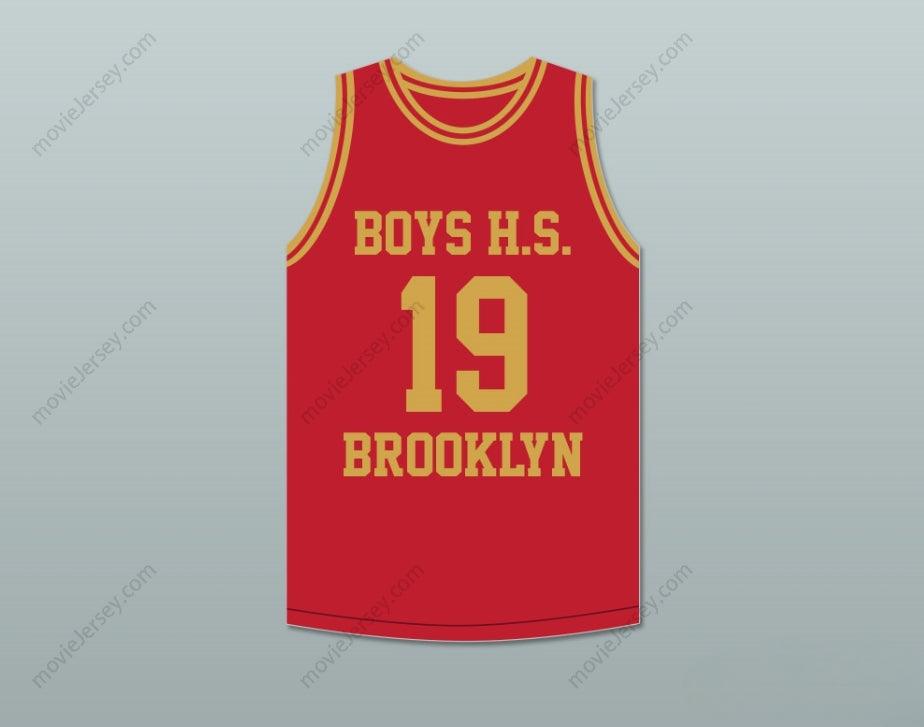 CUSTOM ANY Name Number LENNY WILKENS 19 BOYS HIGH SCHOOL BROOKLYN RED BASKETBALL JERSEY Top Stitched S-6XL