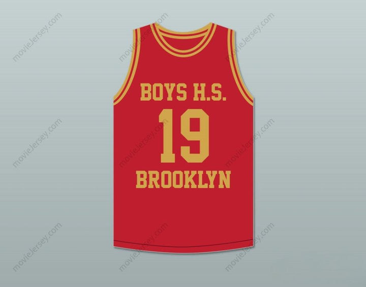 CUSTOM ANY Name Number LENNY WILKENS 19 BOYS HIGH SCHOOL BROOKLYN RED BASKETBALL JERSEY Top Stitched S-6XL