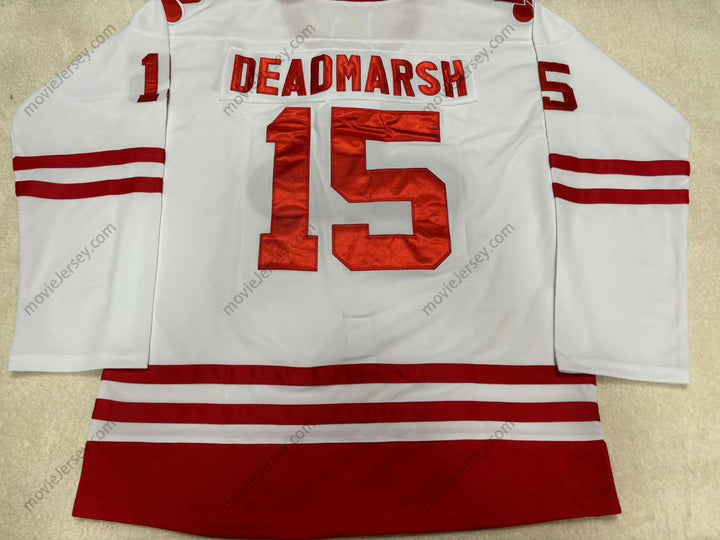 Custom Any Name Number BUTCH DEADMARSH 15 CALGARY COWBOYS WHITE HOCKEY JERSEY Top Stitched S-6XL