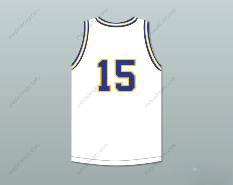 CUSTOM ANY Name Number JEFF HORNACEK 15 LYONS TOWNSHIP HIGH SCHOOL LIONS WHITE BASKETBALL JERSEY 1 Top Stitched S-6XL