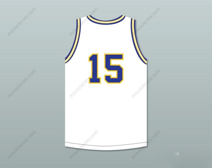 CUSTOM ANY Name Number JEFF HORNACEK 15 LYONS TOWNSHIP HIGH SCHOOL LIONS WHITE BASKETBALL JERSEY 1 Top Stitched S-6XL