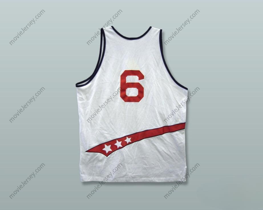 CUSTOM ANY Name Number 1977 RUCKER PARK 6 WHITE BASKETBALL JERSEY Top Stitched S-6XL