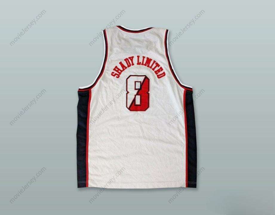 CUSTOM ANY Name Number SHADY LIMITED 8 SHADY EIGHT WHITE BASKETBALL JERSEY Top Stitched S-6XL