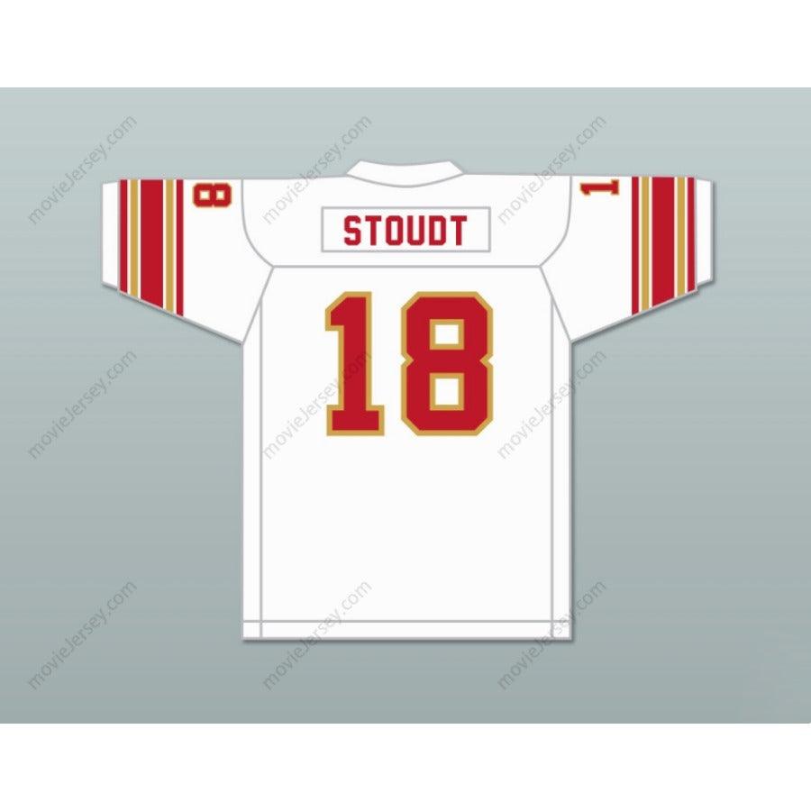 CUSTOM ANY Name Number 1984 USFL CLIFF STOUDT 18 BIRMINGHAM STALLIONS HOME Football Jersey Top Stitched S-6XL