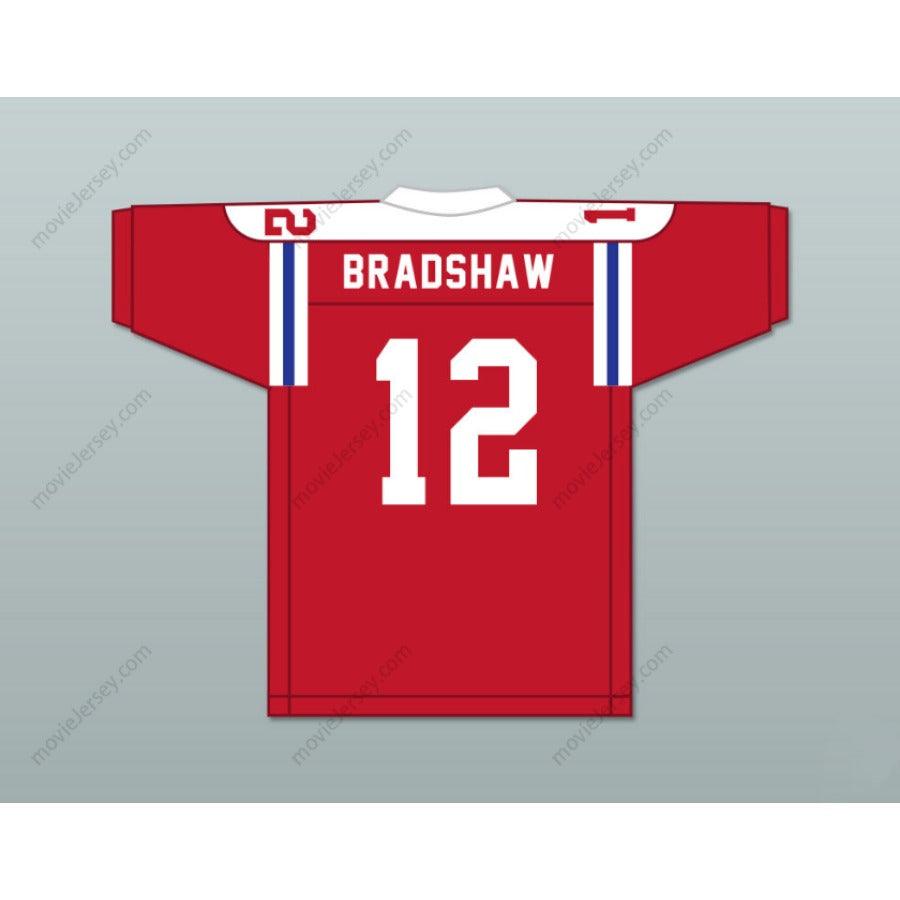 CUSTOM WOODLAWN TERRY BRADSHAW 12 HIGH SCHOOL RED FOOTBALL JERSEY Stitched S-6XL