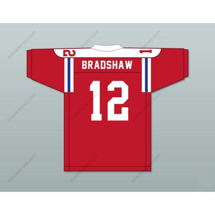 CUSTOM WOODLAWN TERRY BRADSHAW 12 HIGH SCHOOL RED FOOTBALL JERSEY Stitched S-6XL