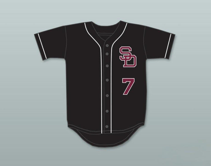 Custom Any Name Number ANTHONY RIZZO 7 STONEMAN DOUGLAS HIGH SCHOOL  BLACK BASEBALL JERSEY 1 Top Stitched S-6XL