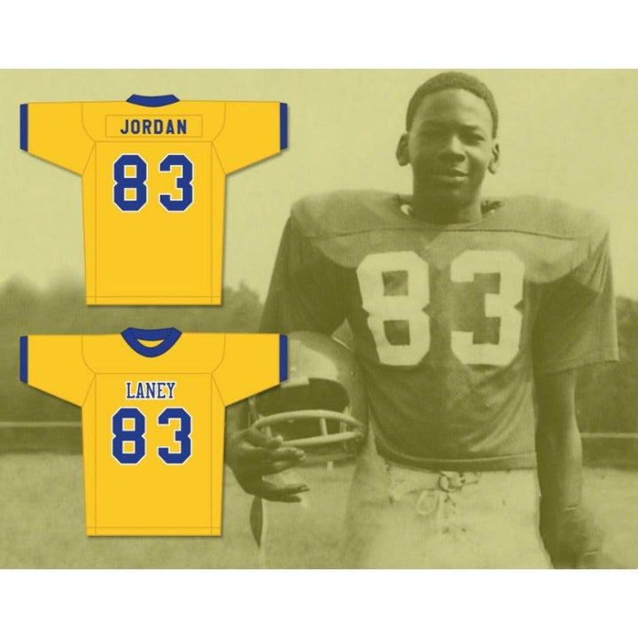 CUSTOM ANY Name Number LANEY MICHAEL JORDAN 83 HIGH SCHOOL FOOTBALL JERSEY WITH PATCH Top Stitched S-6XL