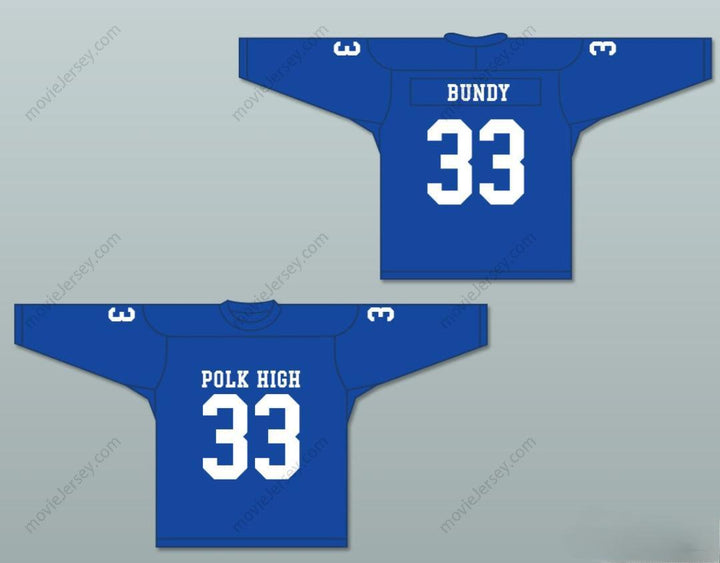 Custom Any Name Number Al Bundy 33 Polk High School Blue Hockey Jersey Married With Children Stitched Top Stitched S-6XL