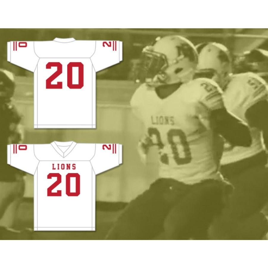 CUSTOM ANY Name Number CJ REAVIS 20 EMCC LIONS FOOTBALL JERSEY INCLUDES PATCHES Top Stitched S-6XL