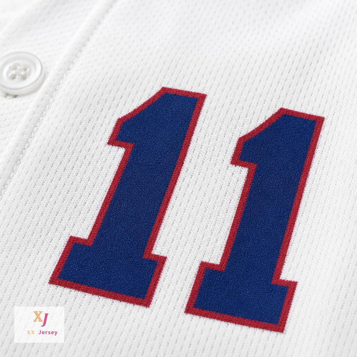 Custom Any Name Number HILO STARS 11  WHITE BASEBALL JERSEY Top Stitched S-6XL