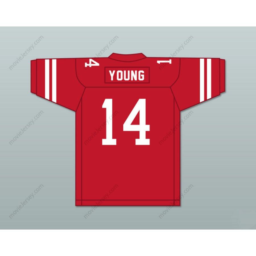 CUSTOM ANY Name Number STEVE YOUNG 14 GREENWICH HIGH SCHOOL CARDINALS Football Jersey Top Stitched S-6XL