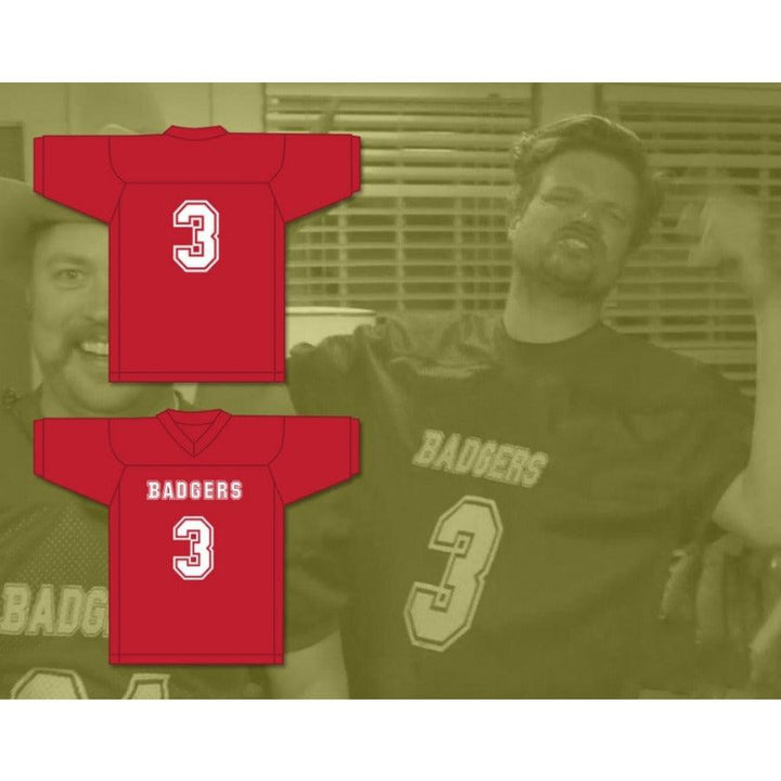 CUSTOM ANY Name Number MITCHELL 3 PUTNAM BADGERS HIGH SCHOOL RED Football Jersey Top Stitched S-6XL