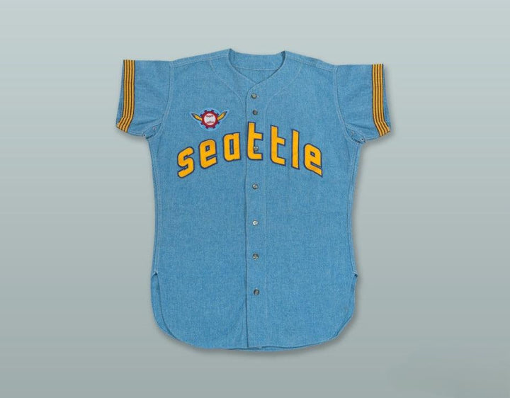 Custom Any Name Number RON PLAZA 7  PILOTS LIGHT BLUE BASEBALL JERSEY Top Stitched S-6XL