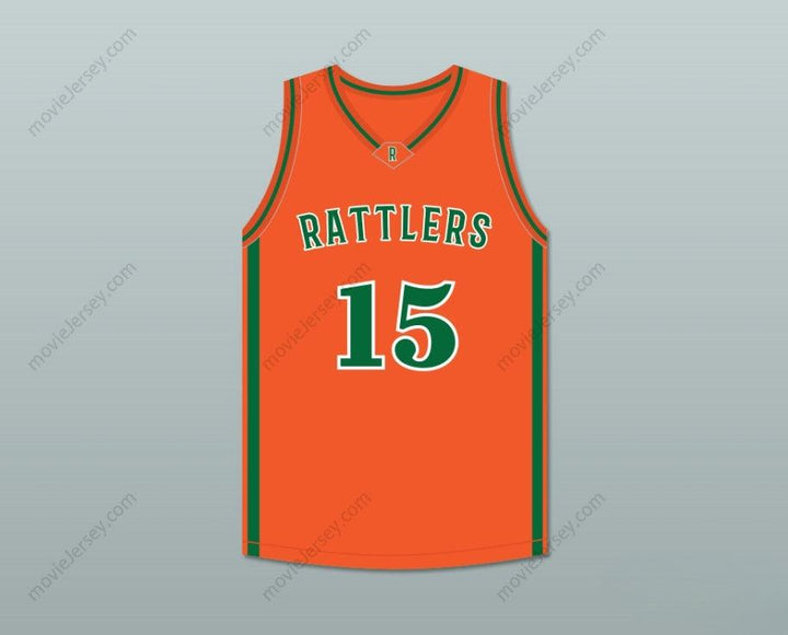 CUSTOM ANY Name Number DEMARCUS COUSINS 15 LEFLORE HIGH SCHOOL RATTLERS ORANGE BASKETBALL JERSEY Top Stitched S-6XL