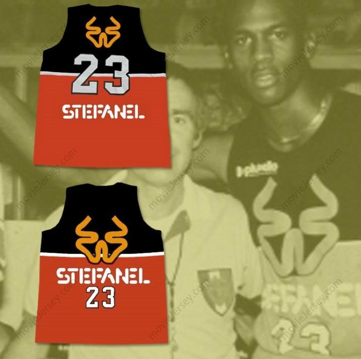 CUSTOM ANY Name Number 1985 STEFANEL TRIESTE MICHAEL  EXHIBITION GAME BASKETBALL JERSEY Top Stitched S-6XL