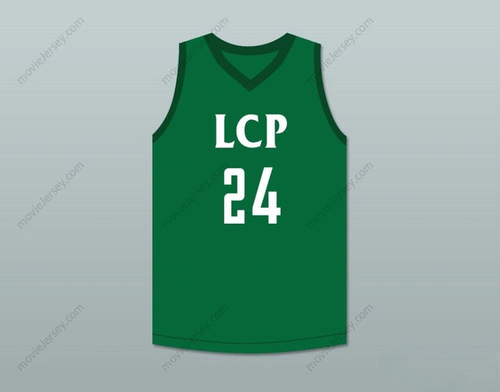 CUSTOM ANY Name Number TACKO FALL 24 LIBERTY CHRISTIAN PREP LIONS GREEN BASKETBALL JERSEY 2 Top Stitched S-6XL