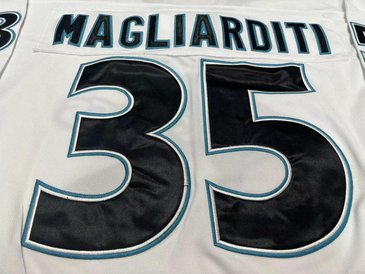 Custom Any Name Number MARC MAGLIARDITI 35 RICHMOND RENEGADES WHITE HOCKEY JERSEY Top Stitched S-6XL