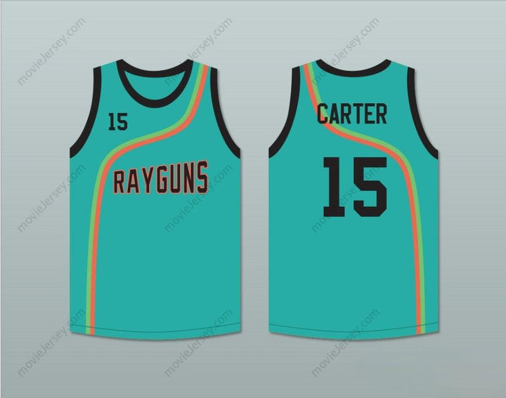 CUSTOM ANY Name Number VINCE CARTER 15 ROSWELL RAYGUNS TEAL BASKETBALL JERSEY Top Stitched S-6XL