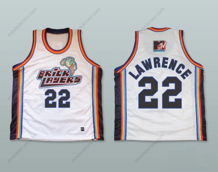 CUSTOM ANY Name Number ANDY LAWRENCE 22 BRICKLAYERS BASKETBALL JERSEY SIXTH ANNUAL ROCK N' JOCK B-BALL JAM 1996 Top Stitched S-6XL