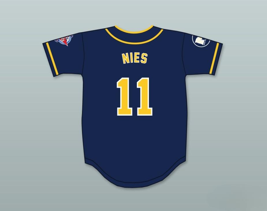 Custom Any Name Number ERIC NIES 11 AWAYBOYS BASEBALL JERSEY 6TH ANNUAL ROCK N' JOCK SOFTBALL CHALLENGE 1995 Top Stitched S-6XL